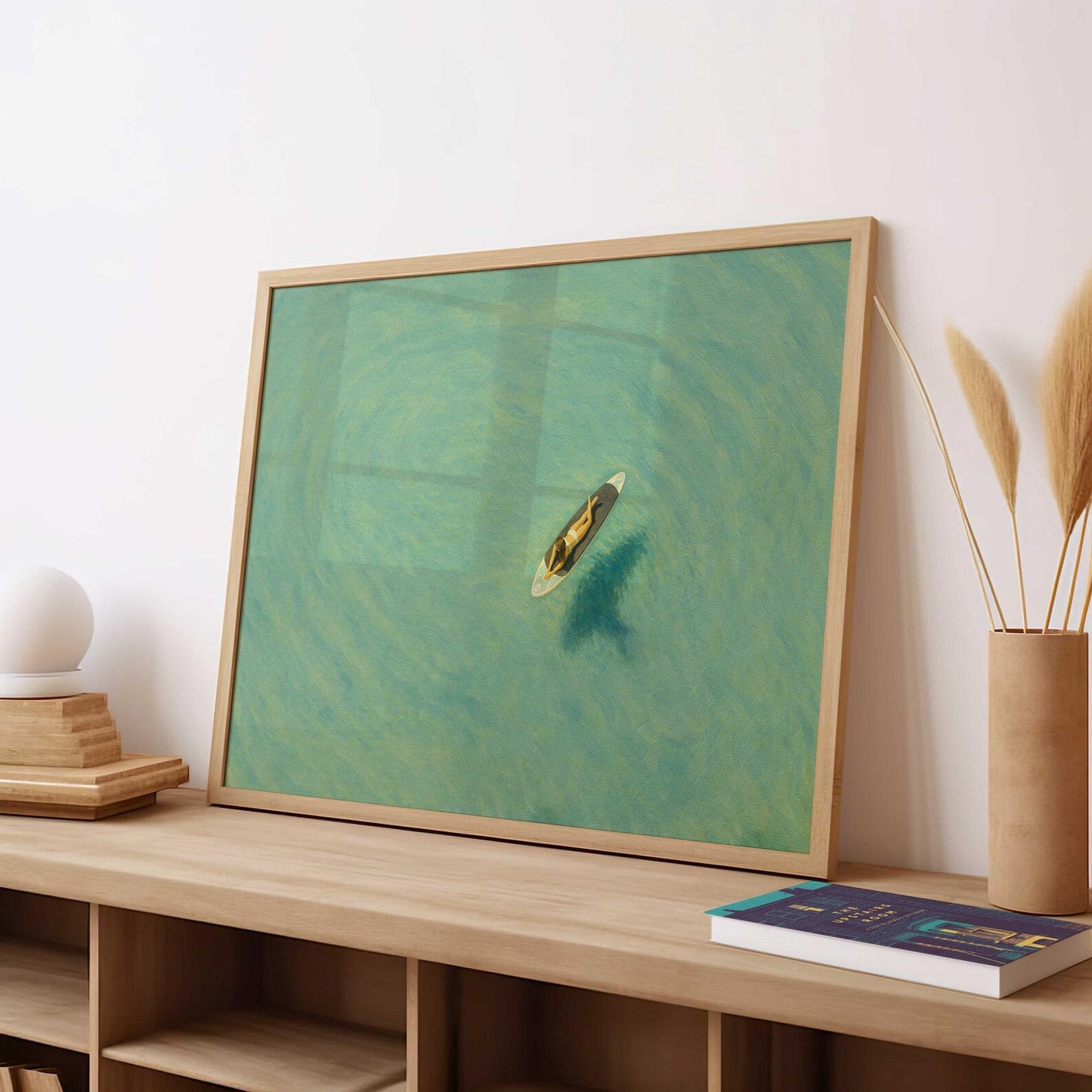 Girl Aerial Surfer Minimalist Surf Poster