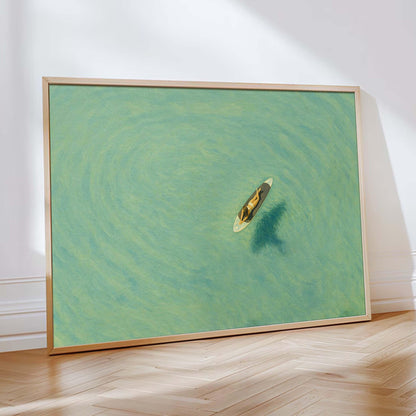 Girl Aerial Surfer Minimalist Surf Poster