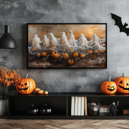 Ghost Party Vintage Painting Frame TV Art, Wallpaper