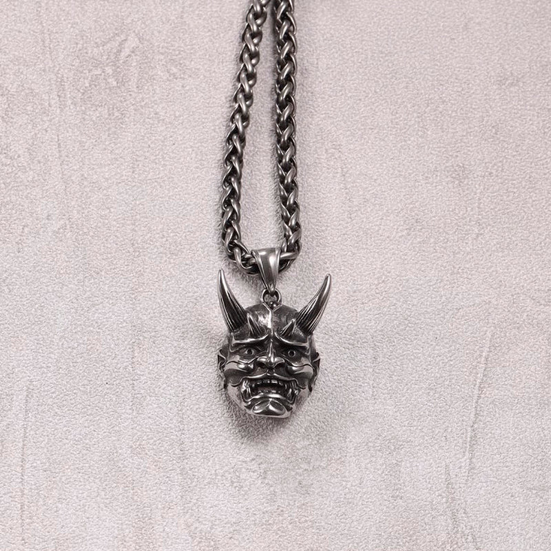 Japanese Hannya はんにゃ Stainless Steel Necklace