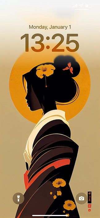 Japanese Geisha Digital Art Wallpaper