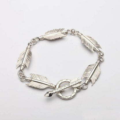 Arrow Feather Chain Bracelet
