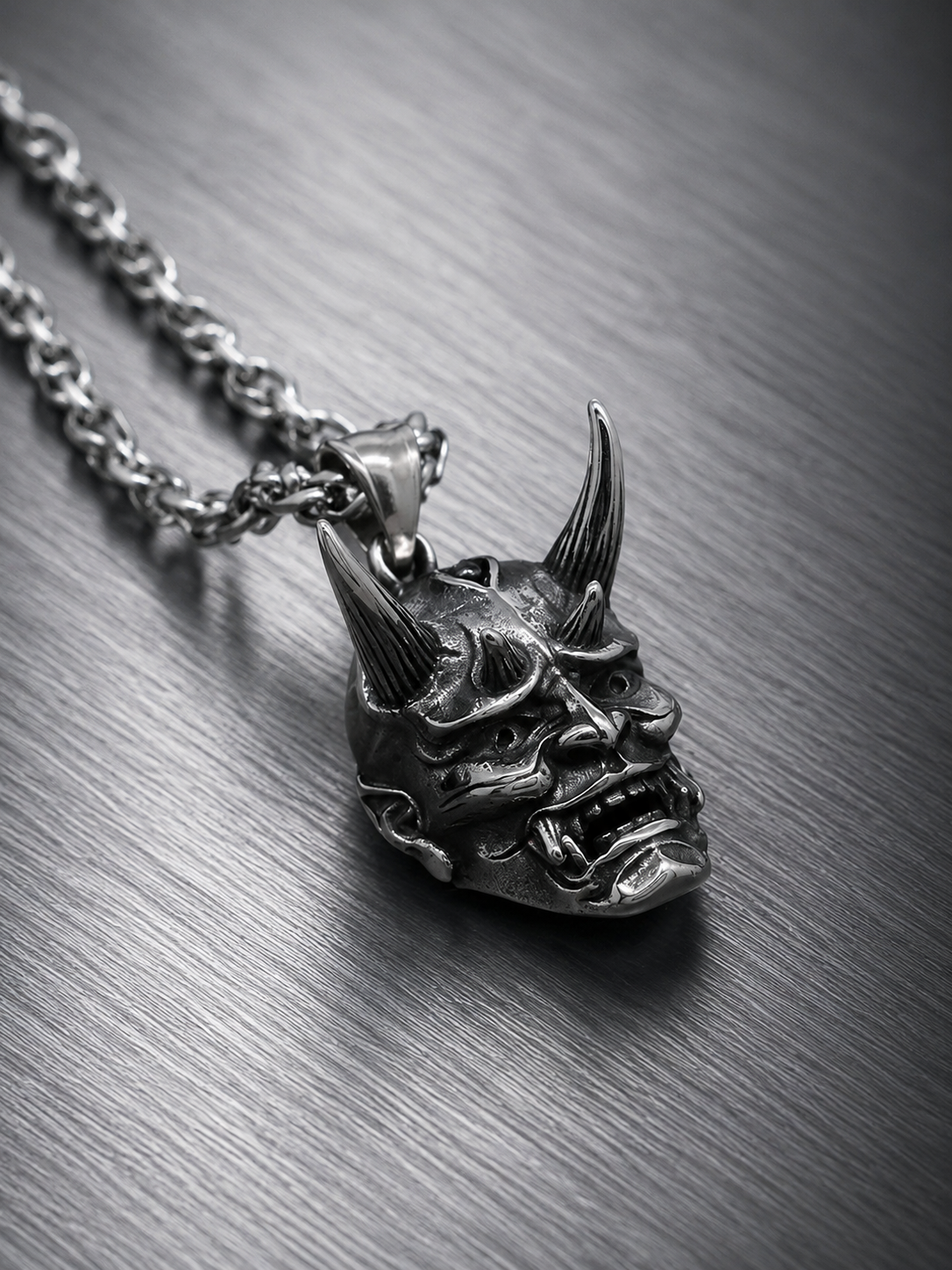 Japanese Hannya はんにゃ Stainless Steel Necklace