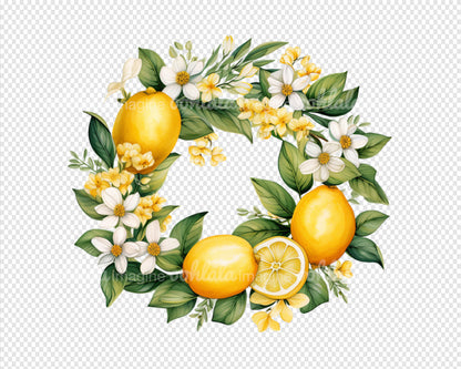 Lemons Variety Set Watercolor Clipart