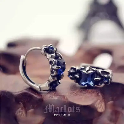 Baroque Floral CZ Huggie Earring | Stainless Steel