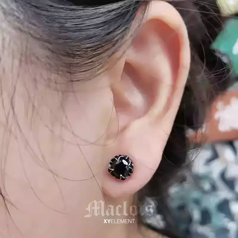 Retro Baroque Huggie Earrings | Stainless Steel