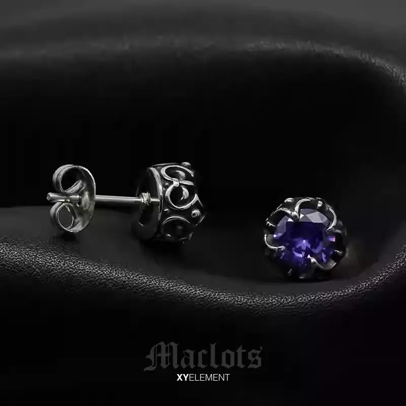 Retro Baroque Huggie Earrings | Stainless Steel