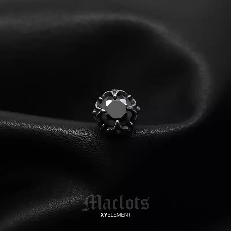 Retro Baroque Huggie Earrings | Stainless Steel