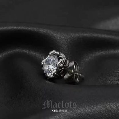 Retro Baroque Huggie Earrings | Stainless Steel