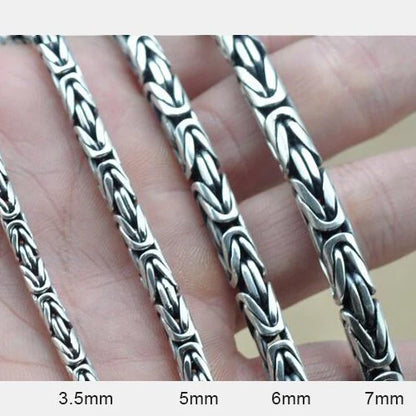 Custom Reserved - 5mm Byzantine Chain S925 Sterling Silver Necklace