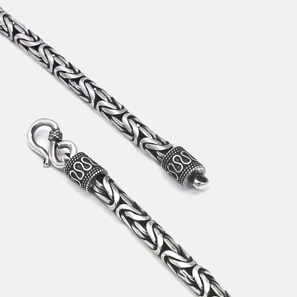 Custom Reserved - 5mm Byzantine Chain S925 Sterling Silver Necklace