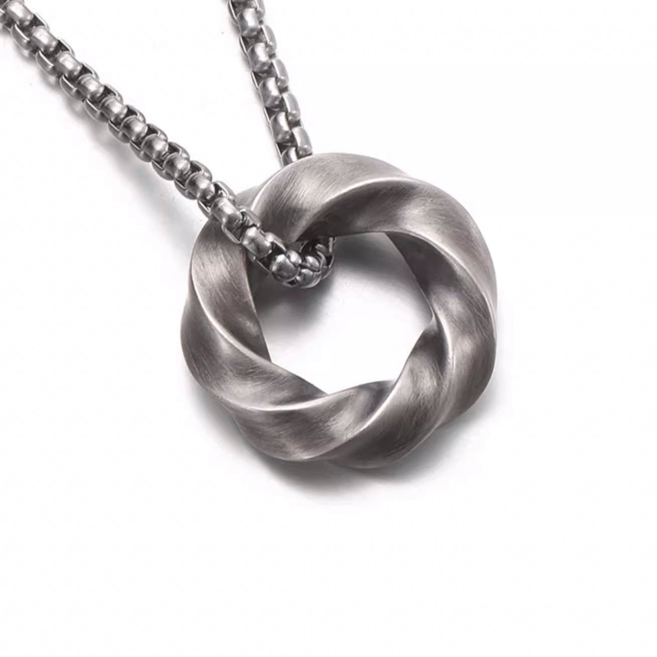 Möbius Twisted Ring Necklace Eco-friendly Cord