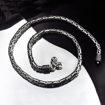 Custom Reserved - 5mm Byzantine Chain S925 Sterling Silver Necklace