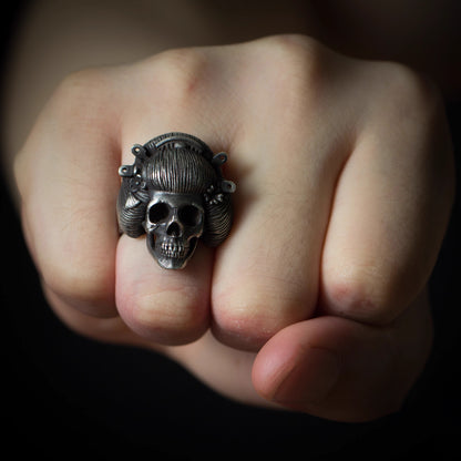 Geisha Beauty Skull Ring Japanese Design