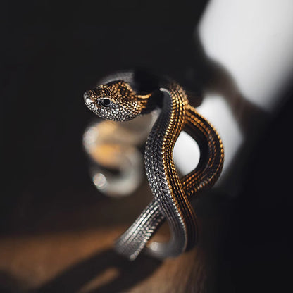 Solid Silver Snake Ring