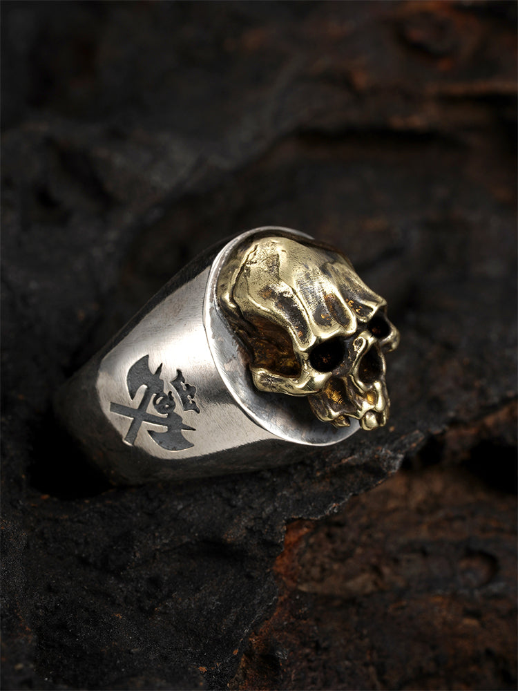 Skull Ring 3D Gothic Rockstar Biker Ring
