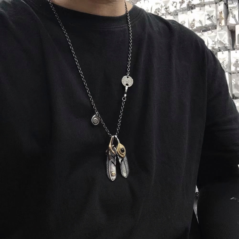 Goro's Inspired Feather Pendant Setup Necklace