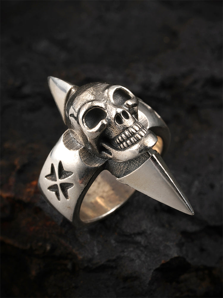 Skull Punk Gothic Biker Ring