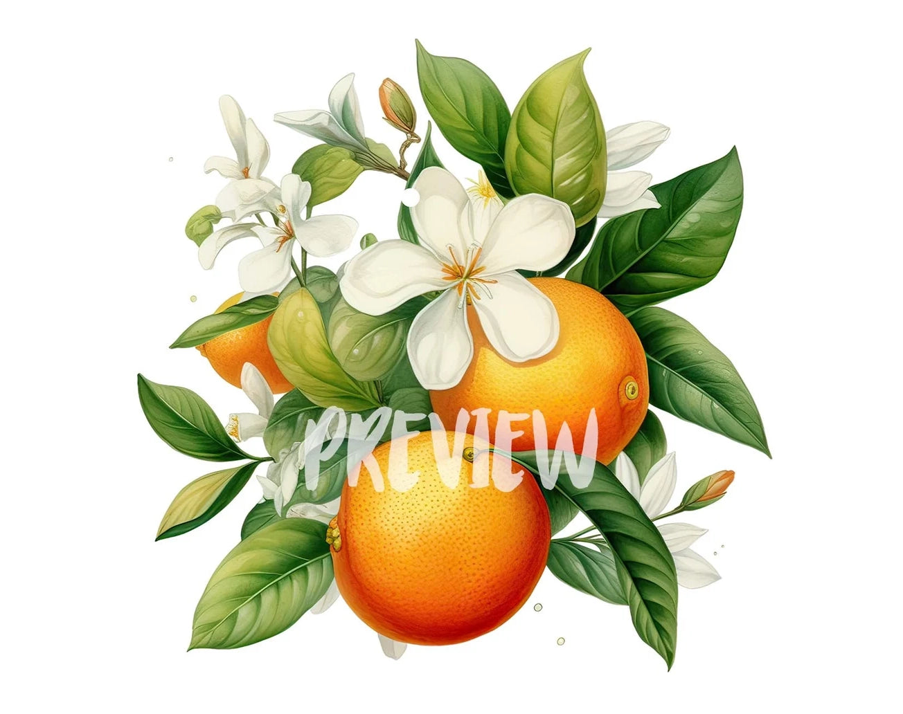 Watercolor Orange Clipart