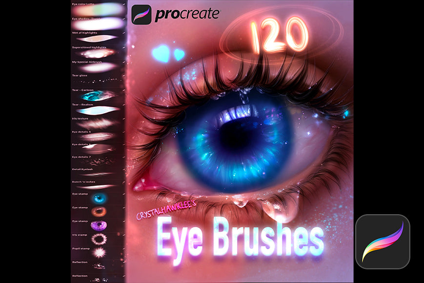 120 Eye Brushset for Procreate