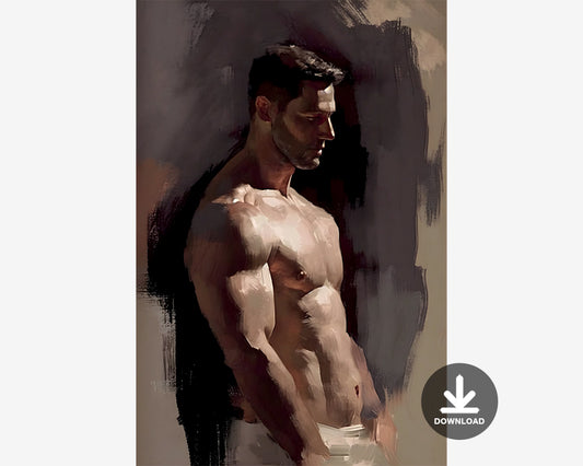 Impressionistic Painting, Male Portrait  | Digital Download