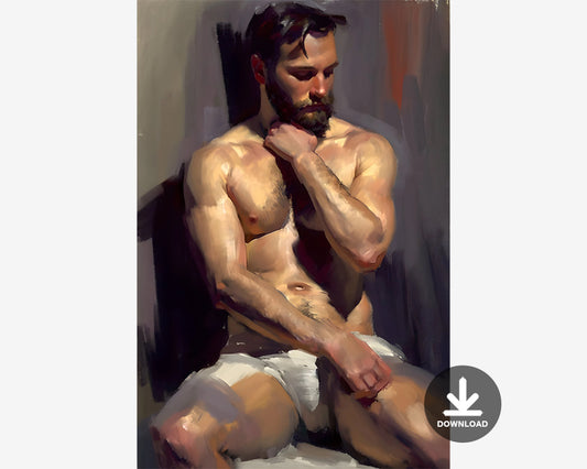 Impressionistic Painting, Male Portrait | Digital Download