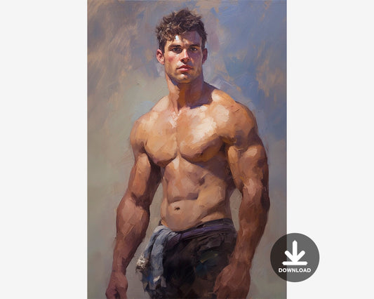 Impressionistic Male Portrait | Digital Download