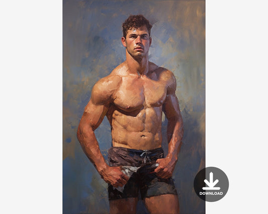 Impressionistic Painting, Male Portrait  | Digital Download