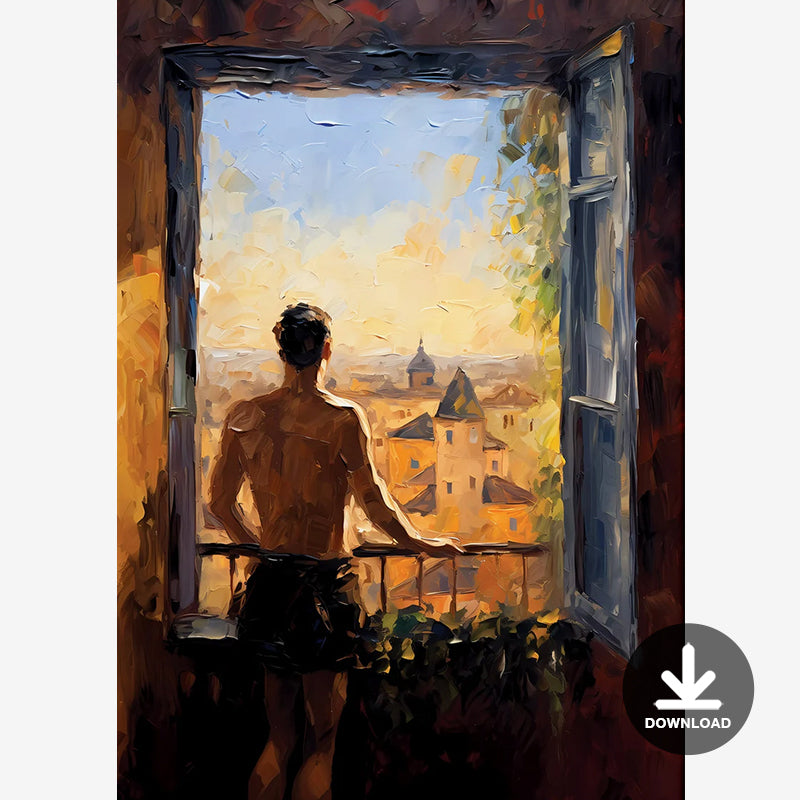 Dolce Vita | Male Painting Home Decor Wall Art | Digital Download