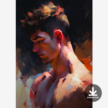 Impressionistic Painting, Male Portrait | Digital Download