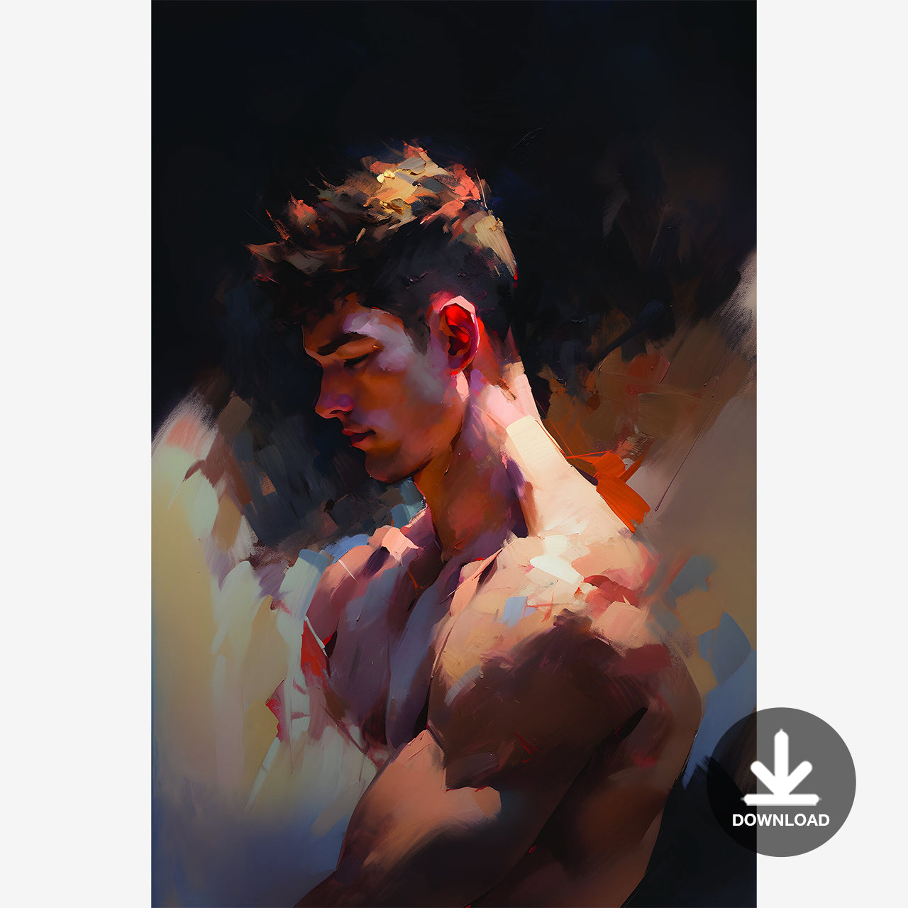 Impressionistic Painting, Male Portrait | Digital Download