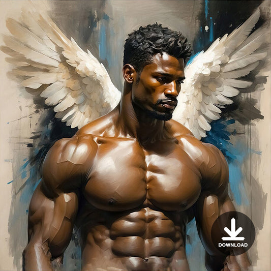 Male Angel Wings Painting | Digital Download