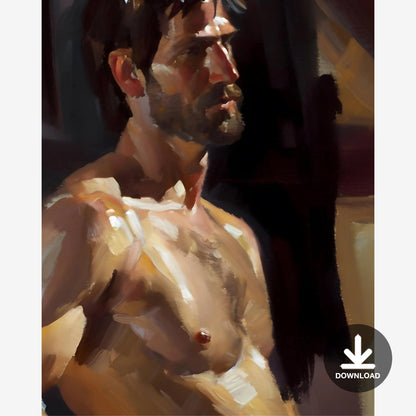 Impressionistic Painting, Male Portrait | Digital Download