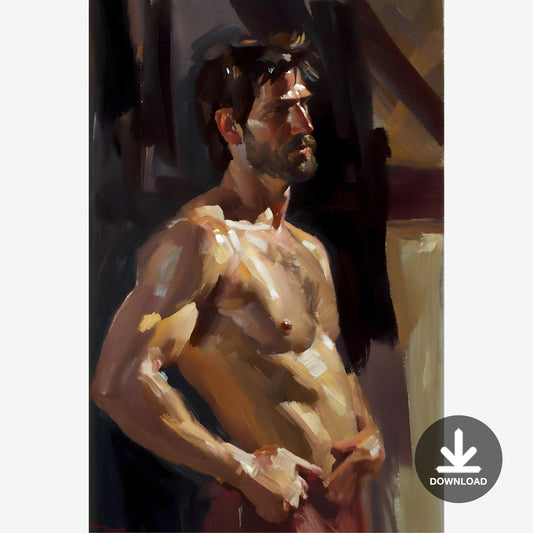 Impressionistic Painting, Male Portrait | Digital Download