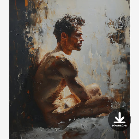 Impressionistic Male Portrait Painting | Digital Download