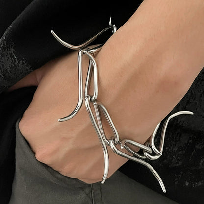 Spike Link Chain Stainless Steel Bracelet