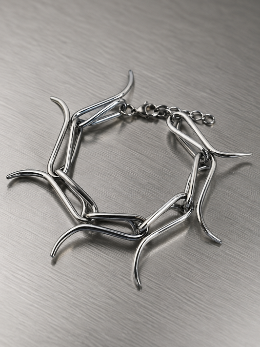 Spike Link Chain Stainless Steel Bracelet