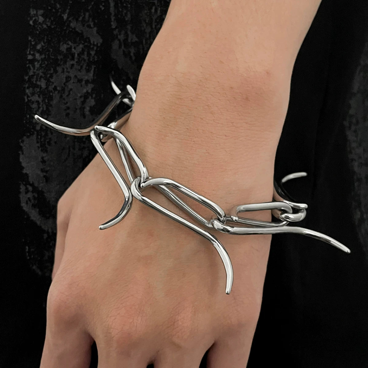 Spike Link Chain Stainless Steel Bracelet