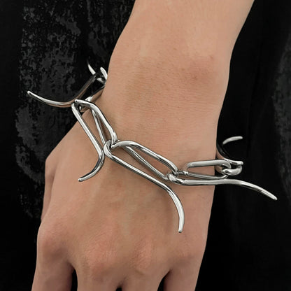 Spike Link Chain Stainless Steel Bracelet