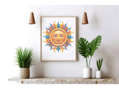 Talavera Sun Clipart PNG