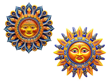 Talavera Sun Clipart PNG