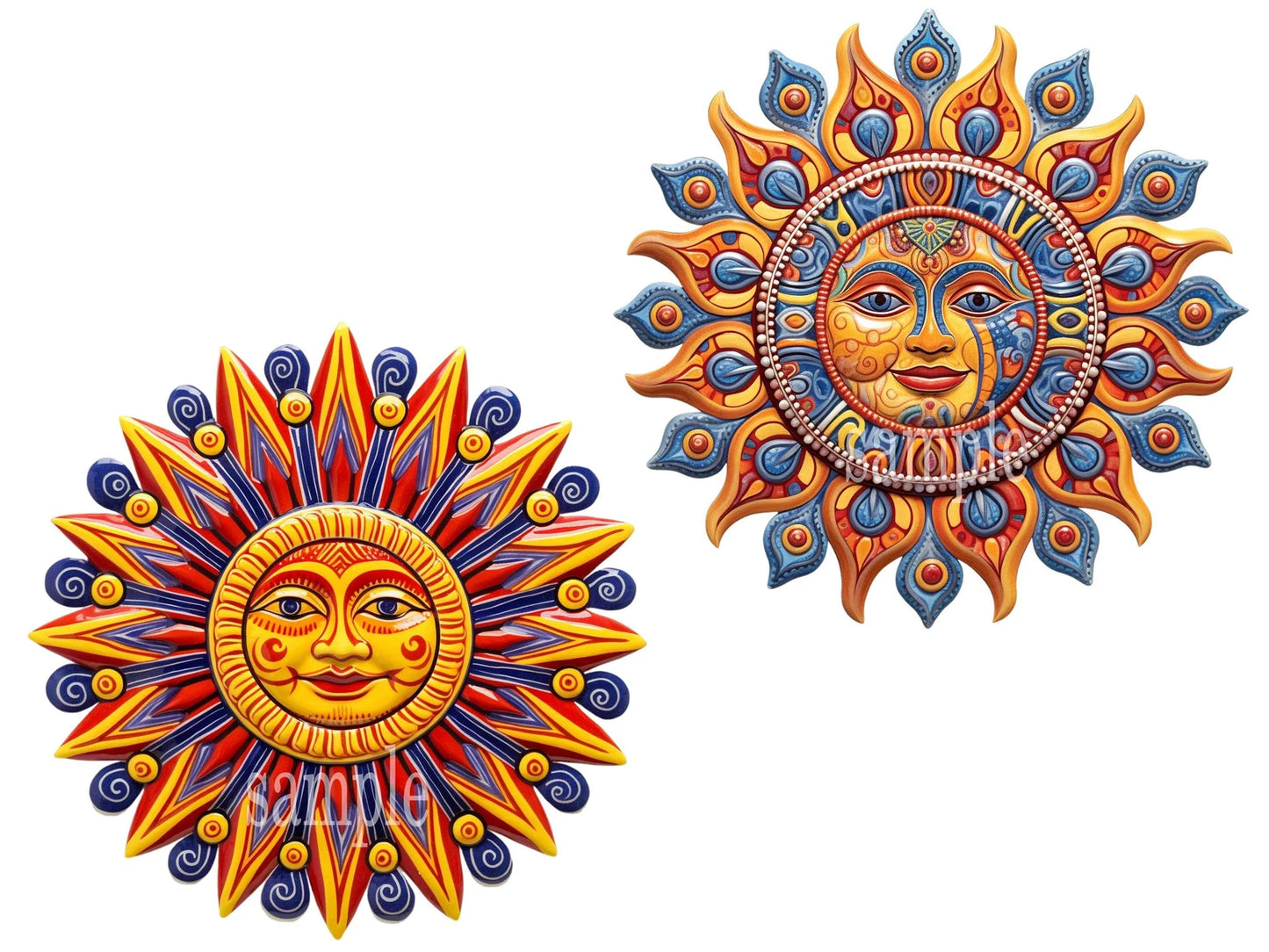 Talavera Sun Clipart PNG