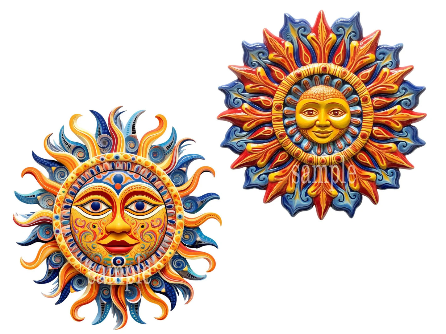 Talavera Sun Clipart PNG