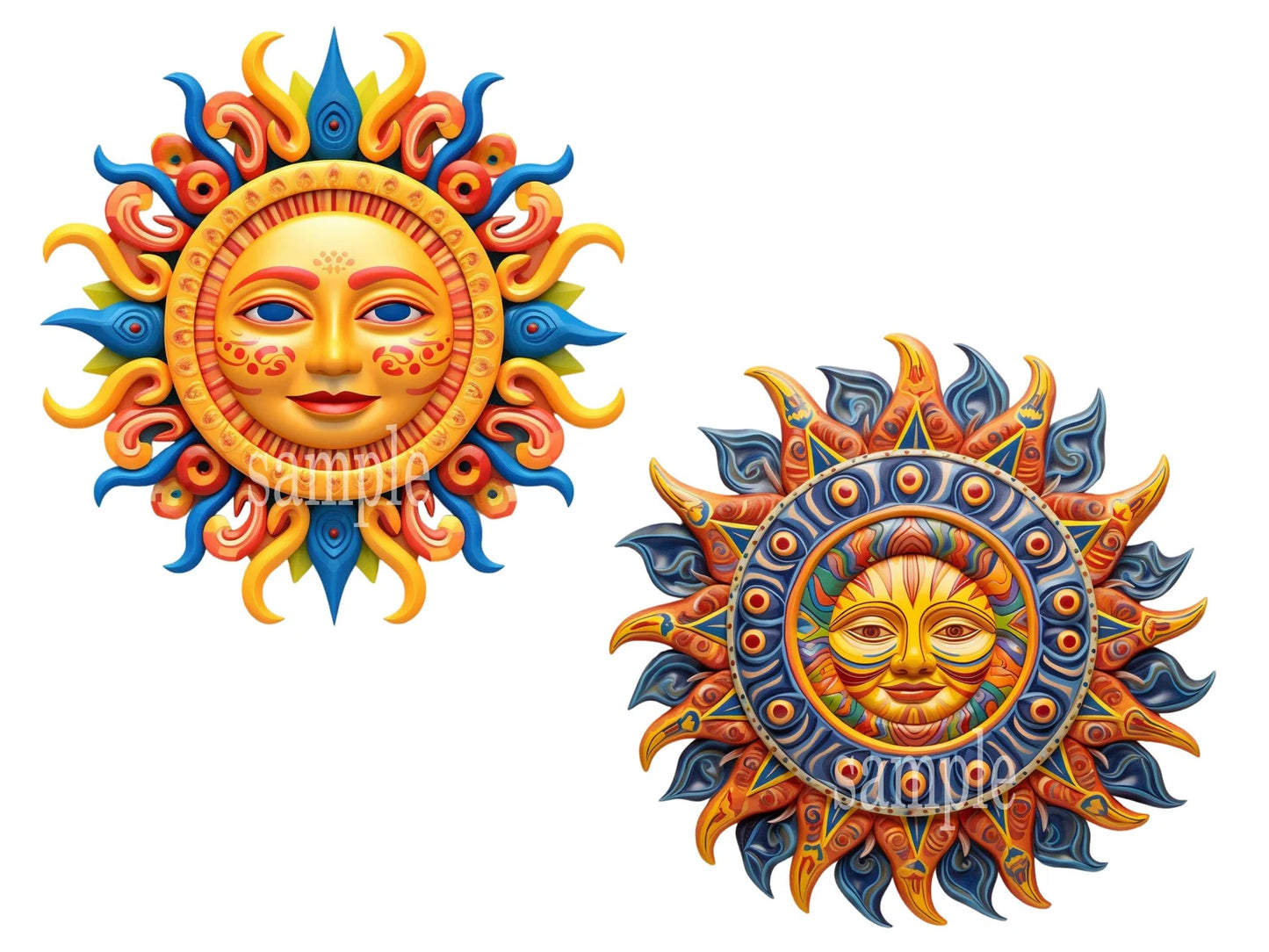 Talavera Sun Clipart PNG