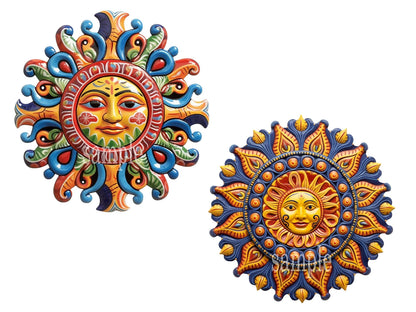 Talavera Sun Clipart PNG