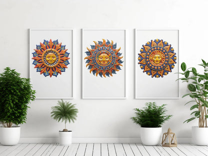 Talavera Sun Clipart PNG