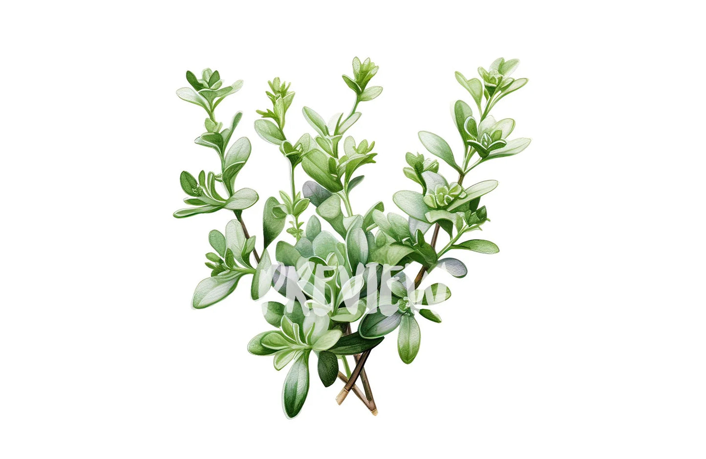 Watercolor Thyme Clipart
