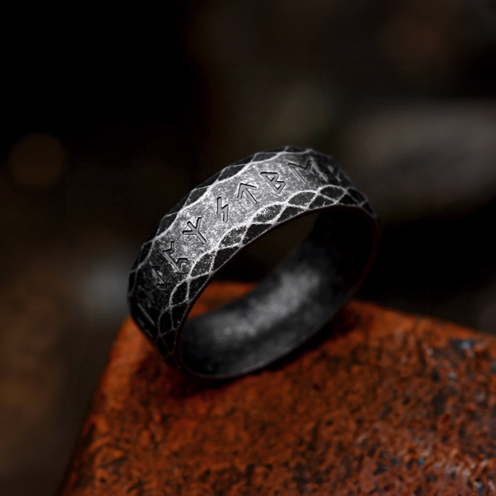 Viking Rune Ring Hammered Ring (Copy)