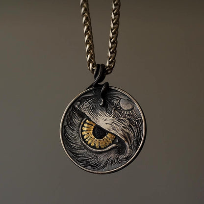 Walking Liberty Eagle Pendant – 18K Gold Eagle Eye & Majestic Eagle Perch