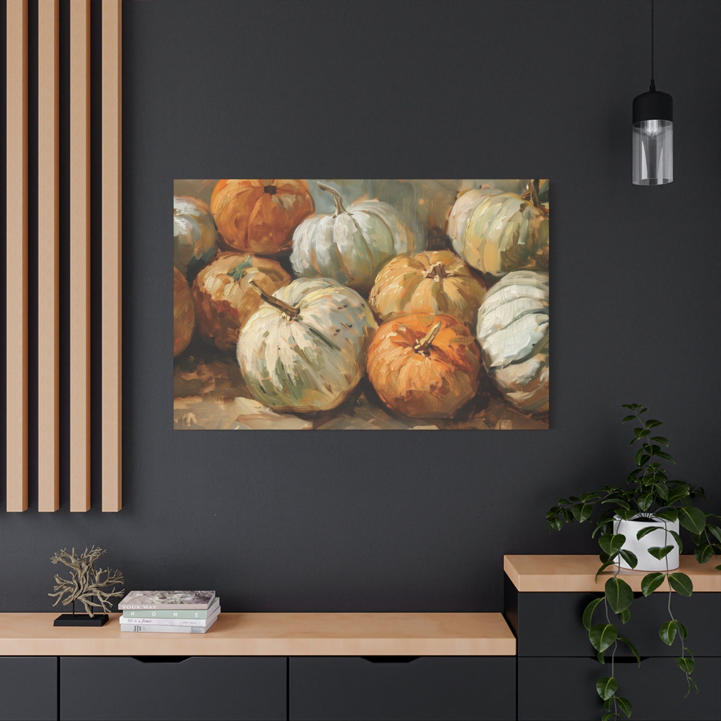 Autumn Pumpkins Oil Painting – Canvas Wall Art